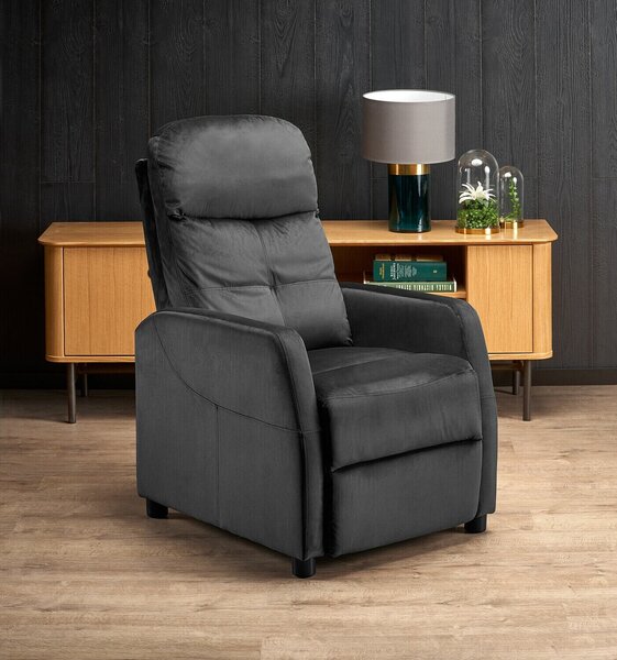 Fotoliu recliner Houston 992, Negru, Tapiterie, 103x64x84cm, 25 kg
