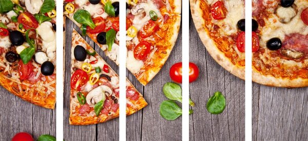 Tablou 5-piese pizza