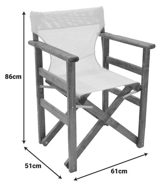Scaun de Gradina Retto, ecru, 61x51x86 cm