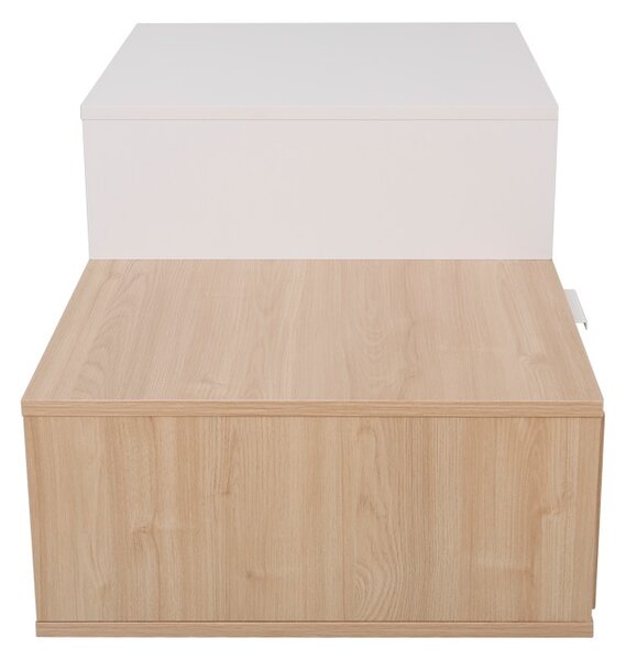 Set mobilier studenti canapea si masuta de cafea, 2 buc, Haze, Gri deschis, 210x84x83 cm