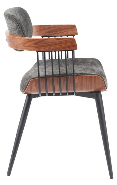 Scaun cu brate Cameo Gri inchis 53x49.5x75.5 cm