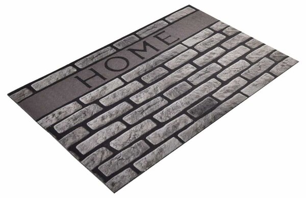 Covor HOME, 40x60 cm, forma dreptunghiulara, PVC, gri