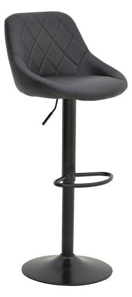 Scaun de bar ajustabil Boronez Negru 47x49x112 cm