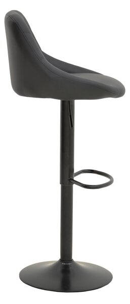Scaun de bar ajustabil Boronez Negru 47x49x112 cm