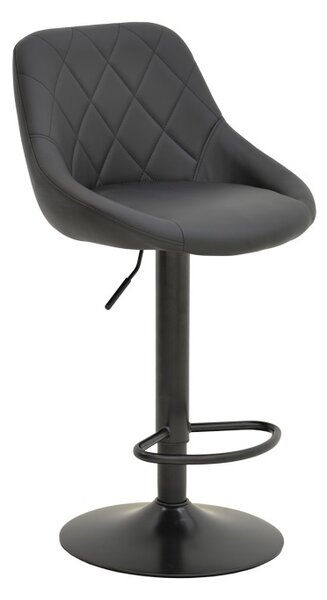 Scaun de bar ajustabil Boronez Negru 47x49x112 cm