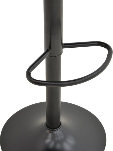 Scaun de bar ajustabil Boronez Negru 47x49x112 cm