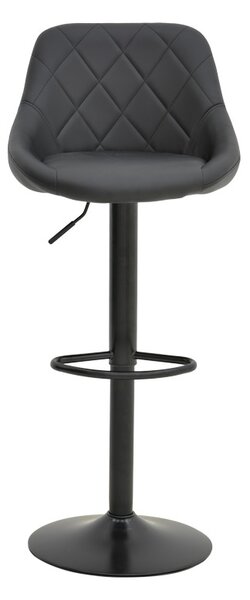Scaun de bar ajustabil Boronez Negru 47x49x112 cm