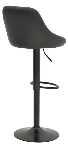 Scaun de bar ajustabil Boronez Negru 47x49x112 cm