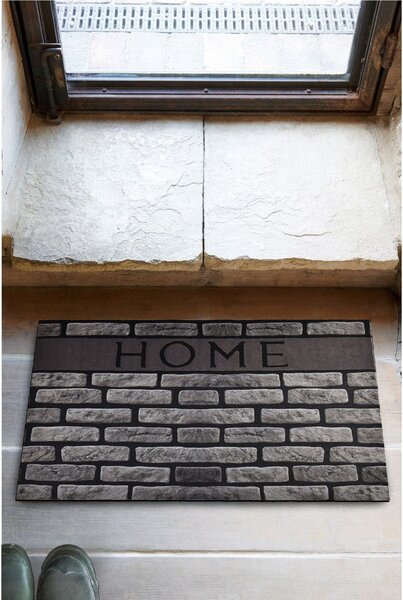 Covor HOME, 40x60 cm, forma dreptunghiulara, PVC, gri