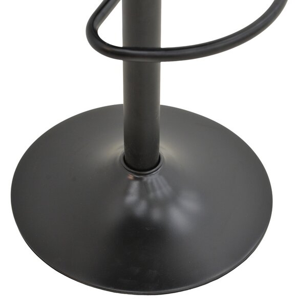 Scaun de bar ajustabil Boronez Negru 47x49x112 cm
