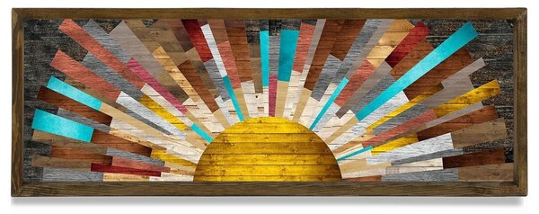 Tablou TAH021, multicolor, lemn, 40x120 cm