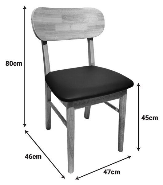 Scaun Bedona Natural 47x46x80 cm