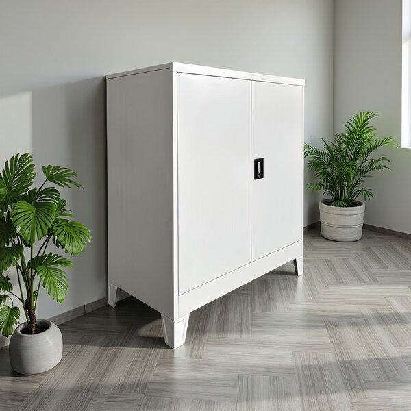Dulap fiset din metal Armon Gri deschis 90x45x100 cm