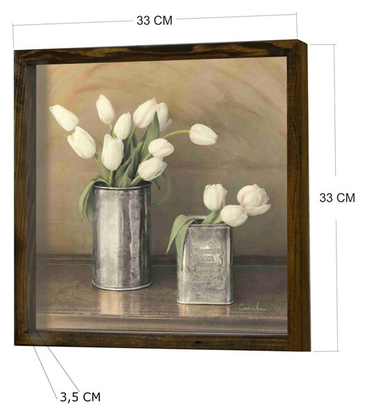Tablou KZM450, multicolor, lemn, 34x34 cm