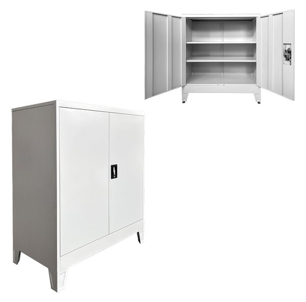Dulap fiset din metal Armon Gri deschis 90x45x100 cm