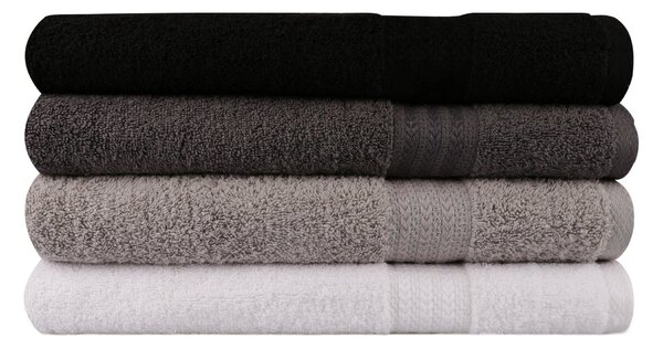 Set 4 prosoape baie RAINBOW, bumbac, 70x140 cm