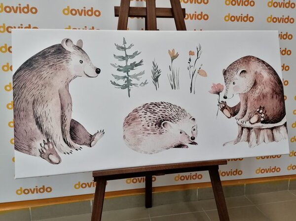 Tablou întâlnirea animaluțelor în pădure