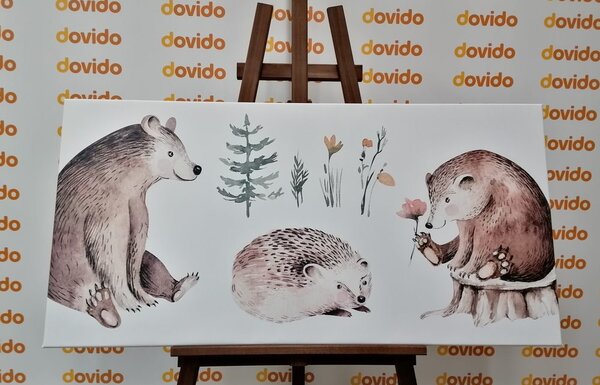 Tablou întâlnirea animaluțelor în pădure
