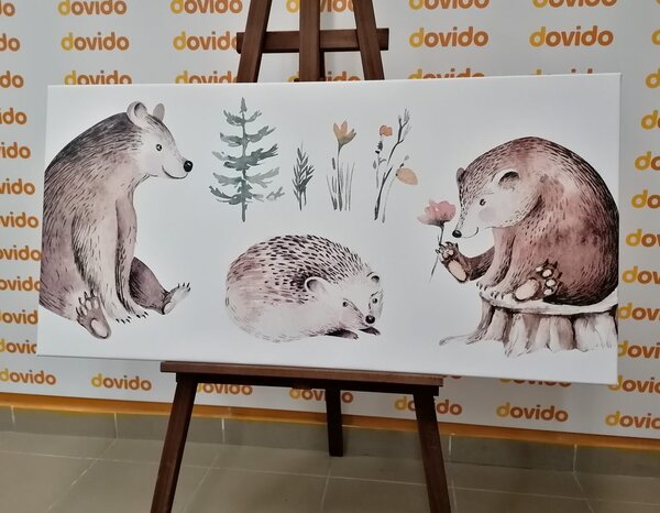 Tablou întâlnirea animaluțelor în pădure