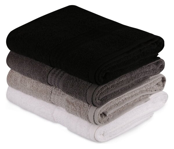 Set 4 prosoape baie RAINBOW, bumbac, 70x140 cm