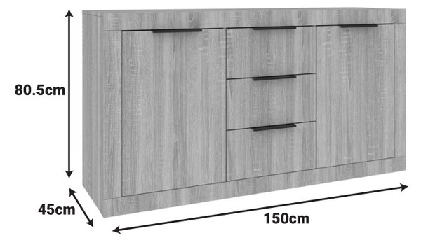 Comoda Doha Alb 150x45x80.5 cm