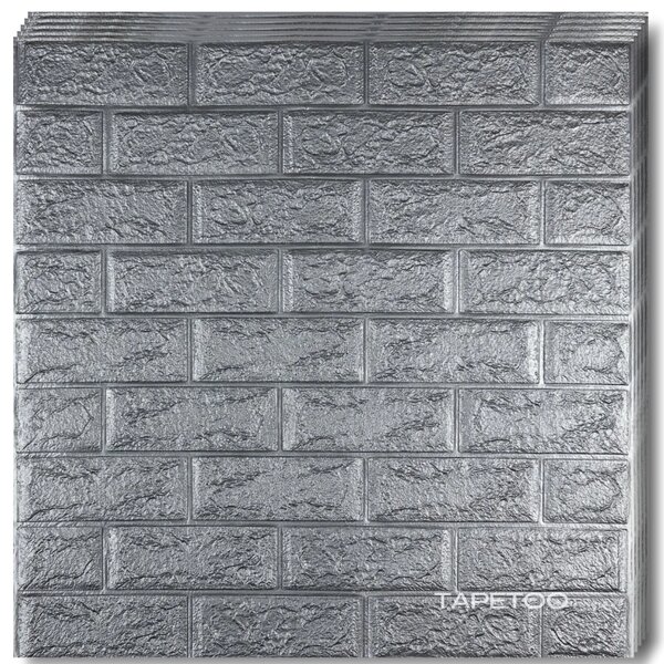 10 x Placi Tapet 3D - 70 X 77 Cm "Argintiu" 3mm ( COD: 2 )