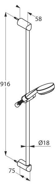Kludi Logo Neo set de duș perete crom 6819005-00