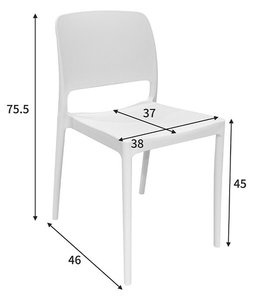 Scaun Fenxy Alb 38x42x79 cm