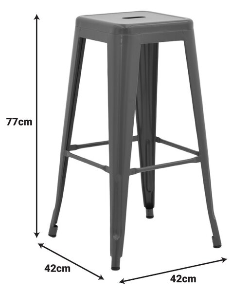Scaun de bar Utopia Gri 42x42x76 cm