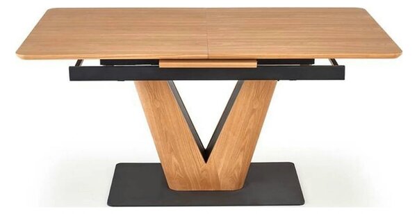 Masa extensibila UMBERTO, stejar/negru, 160/200x90x77 cm