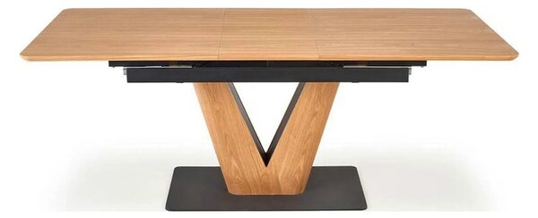Masa extensibila UMBERTO, stejar/negru, 160/200x90x77 cm