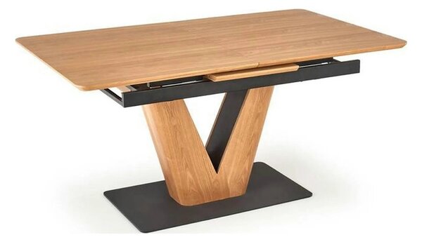 Masa extensibila UMBERTO, stejar/negru, 160/200x90x77 cm