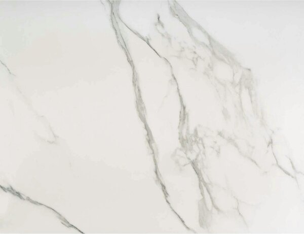 Masa living extensibila alba VIVALDI, ceramica/metal, 160/200x90x78 cm