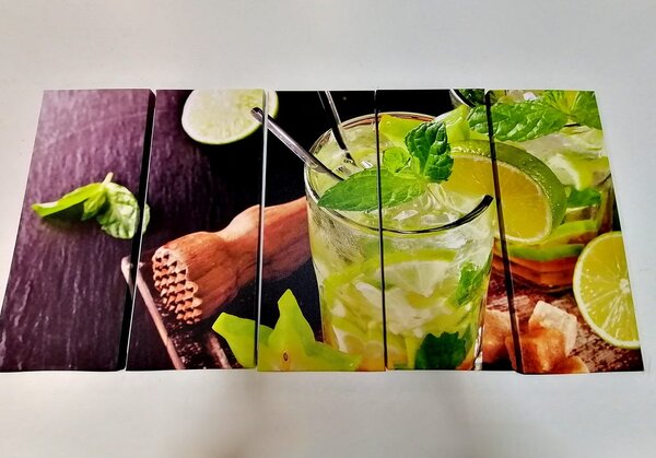 Tablou 5-piese Mojito delicios