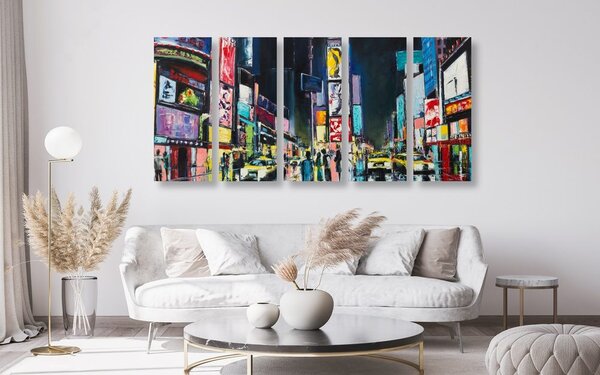 Tablou 5-piese New York colorat