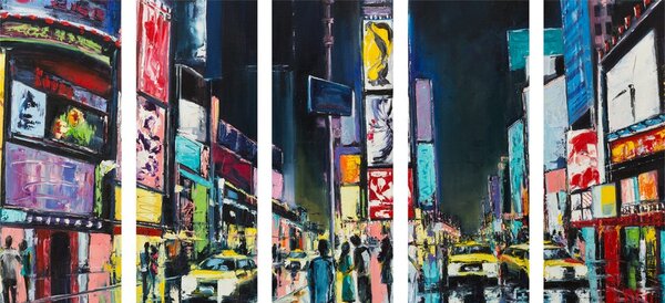 Tablou 5-piese New York colorat
