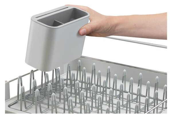 Scurgător de vase argintiu din metal Extend – Joseph Joseph