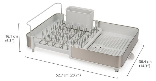 Scurgător de vase argintiu din metal Extend – Joseph Joseph