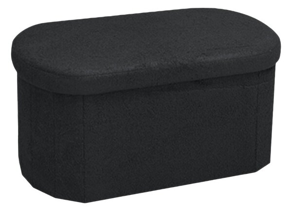 Bancuta hol cufar cu depozitare Ottoman Otto boucle Gri inchis 76x38x38 cm