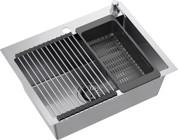 Quadron Luke chiuvetă cu accesorii 58x45 cm ZH5845BS