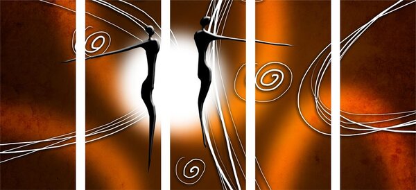 Tablou 5-piese iubire etno