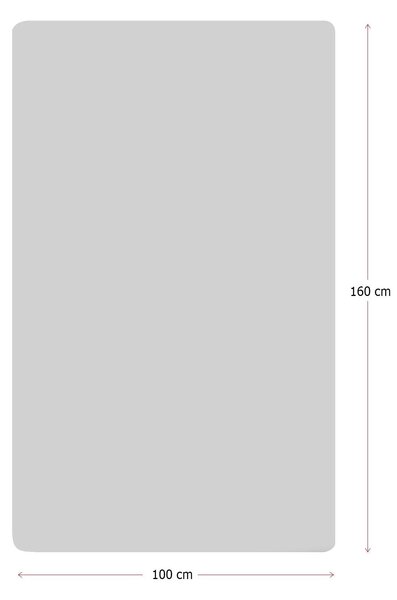 Covor PRETTY, 100x160 cm, forma dreptunghiulara, poliester/stofa catif