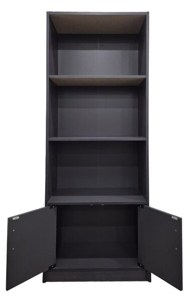 Biblioteca Tekaro Gri inchis 60x29x166 cm