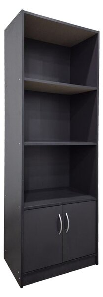 Biblioteca Tekaro Gri inchis 60x29x166 cm