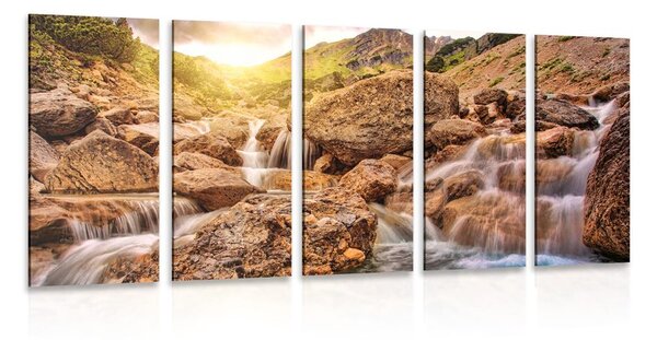 Tablou 5-piese cascadele alpine