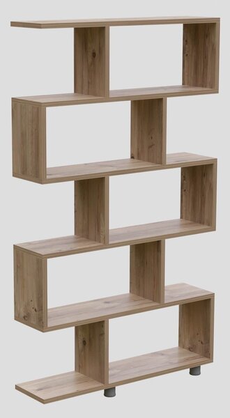 Biblioteca ELIF, pin, PAL melaminat, 90x20x156 cm