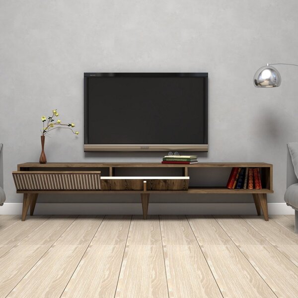 Comoda TV MILAN, nuc, PAL melaminat, 180x35x40 cm