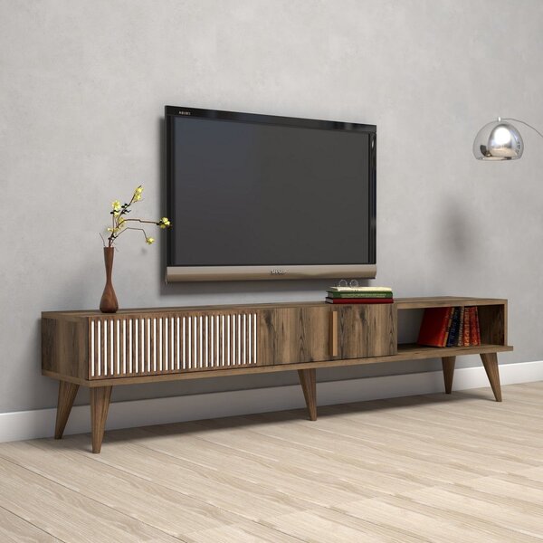 Comoda TV MILAN, nuc, PAL melaminat, 180x35x40 cm