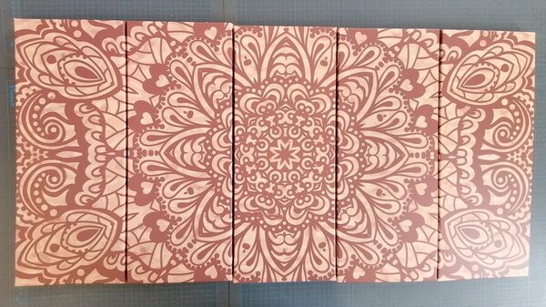 Tablou 5-piese Mandala florală