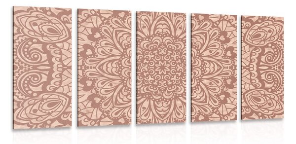 Tablou 5-piese Mandala florală